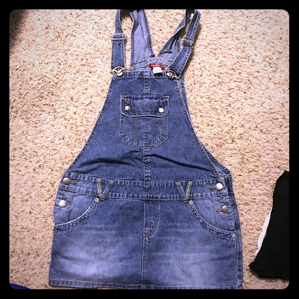 Denim overall dress